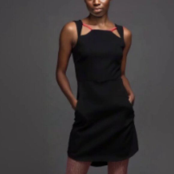 Zara Trafaluc Black Strappy Sleeveless Cutout Shoulder Mini Dress L - Picture 1 of 10